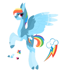 Size: 1280x1477 | Tagged: safe, artist:magicuniclaws, rainbow dash, pony, g4, alternate design, simple background, solo, transparent background