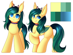 Size: 2000x1500 | Tagged: safe, artist:xcinamon-twistx, oc, oc only, bat pony, pony, cat ears, collar, commission, commission open, fangs, looking at you, reference sheet, simple background, solo, transparent background