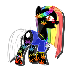 Size: 1000x900 | Tagged: safe, artist:fallenfateadopts, oc, oc only, pony, candy, deviantart watermark, food, leaf, lollipop, multicolored hair, obtrusive watermark, rainbow hair, simple background, solo, transparent background, watermark, xd