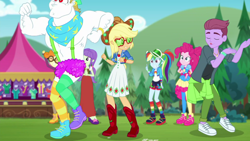 Size: 1920x1080 | Tagged: safe, screencap, bulk biceps, duke suave, pinkie pie, rainbow dash, scribble dee, starlight, accountibilibuddies, equestria girls, g4, my little pony equestria girls: better together, cute, images that precede unfortunate events, male, scribblebetes