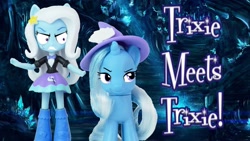 Size: 1280x720 | Tagged: safe, trixie, equestria girls, g4, fanart, self paradox, self ponidox, toy