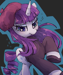 Size: 2964x3553 | Tagged: safe, artist:lexiedraw, rarity, pony, unicorn, g4, beatnik rarity, beret, clothes, hat, high res, solo, sweater