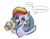 Size: 1198x946 | Tagged: safe, artist:camaleao, rainbow dash, pegasus, pony, g4, cider, cider dash, drunk, drunker dash, solo, speech bubble, that pony sure does love cider