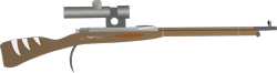 Size: 1738x461 | Tagged: safe, artist:php178, derpibooru exclusive, oc, oc:lancer, oc:lancer impalii, fallout equestria, fallout equestria: project horizons, .svg available, fanfic art, gun, lancer's hunter rifle, mosin nagant, mosin nagant m31, no pony, rifle, scope, simple background, svg, transparent background, vector, weapon