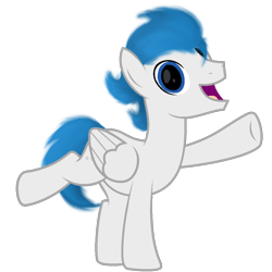 Size: 4000x4000 | Tagged: safe, artist:ponyrailartist, oc, oc only, oc:dreamy daze, pegasus, pony, 2021 community collab, derpibooru community collaboration, looking at you, open mouth, show accurate, simple background, solo, transparent background