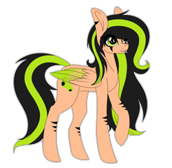 Size: 6372x6249 | Tagged: safe, artist:kireiinaa, oc, oc only, oc:silver eyes, pegasus, pony, absurd resolution, colored wings, colored wingtips, female, mare, simple background, solo, tongue out, transparent background
