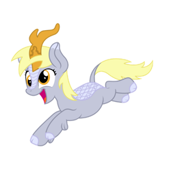 Size: 1280x1280 | Tagged: safe, artist:lovinglypromise, derpy hooves, kirin, g4, female, kirin derpy hooves, kirin-ified, mare, race swap, simple background, solo, species swap, transparent background