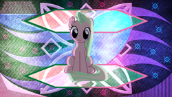 Size: 3840x2160 | Tagged: safe, artist:laszlvfx, tender brush, winter lotus, earth pony, pony, g4, high res, solo, vector, wallpaper, wallpaper edit