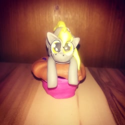 Size: 1080x1080 | Tagged: safe, artist:rxndxm.artist, derpy hooves, pegasus, pony, g4, craft, eyelashes, female, food, irl, mare, muffin, photo, sculpture, solo, traditional art