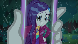 Size: 1920x1080 | Tagged: safe, screencap, rarity, equestria girls, g4, inclement leather, inclement leather: vignette valencia, my little pony equestria girls: better together, makeup, phone, running makeup, solo