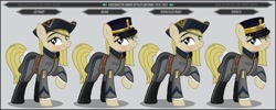 Size: 1280x512 | Tagged: safe, artist:brony-works, earth pony, pony, clothes, female, hat, mare, solo, sweden, uniform