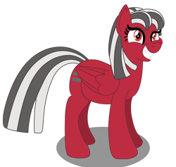 Size: 1280x1212 | Tagged: safe, artist:small-brooke1998, oc, oc only, pegasus, pony, crossover, equal cutie mark, equalized, equalized mane, grin, ponified, redraw, shatter (transformers), simple background, smiling, solo, transformers, transparent background