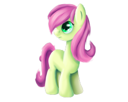Size: 2500x2000 | Tagged: safe, artist:theshadowartist100, oc, oc only, oc:grasswhistle, earth pony, pony, blank flank, female, filly, foal, high res, offspring, parent:big macintosh, parent:fluttershy, parents:fluttermac, redesign, simple background, solo, transparent background