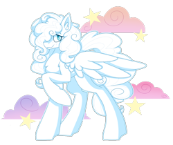 Size: 1126x944 | Tagged: safe, artist:spaazledazzle, oc, oc only, oc:cloudy comet, pegasus, pony, cloud, female, mare, simple background, solo, transparent background