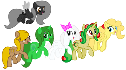 Size: 990x550 | Tagged: safe, artist:princesspearlsong, pony, all bottled up, g4, base used, crossover, inanimate insanity, lightbulb (inanimate insanity), marshmallow (inanimate insanity), microphone (inanimate insanity), ponified, suitcase (inanimate insanity), taco (inanimate insanity), test tube (inanimate insanity)