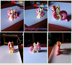 Size: 1304x1176 | Tagged: safe, artist:dreamy990, fluttershy, pegasus, pony, g4, craft, figurine, irl, photo, solo