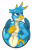 Size: 1237x1912 | Tagged: safe, artist:halley-valentine, gallus, griffon, g4, badge, blushing, heart, heart eyes, male, solo, wingding eyes