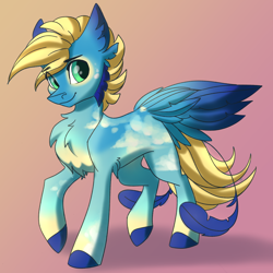Size: 6000x6000 | Tagged: safe, artist:faline-art, oc, oc only, earth pony, pony, commission, solo, tail feathers