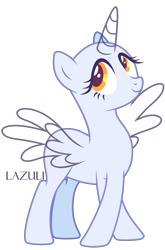 Size: 1521x2304 | Tagged: safe, artist:mint-light, oc, oc only, alicorn, pony, g4, alicorn oc, bald, base, eyelashes, female, horn, looking up, mare, signature, simple background, solo, transparent background, transparent horn, transparent wings, wings