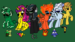 Size: 2981x1677 | Tagged: safe, artist:daisyrosepup16, alicorn, pony, unicorn, alicornified, base used, green background, ponified, race swap, raised hoof, simple background, sitting, unshorn fetlocks, wings of fire (book series)