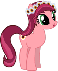 Size: 555x684 | Tagged: safe, artist:twilightsparkle0428, gloriosa daisy, earth pony, pony, g4, equestria girls ponified, female, floral head wreath, flower, gloriosa's cutie mark, mare, ponified, simple background, solo, transparent background
