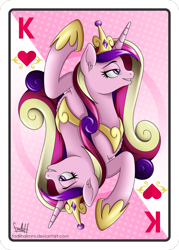 Size: 2143x3000 | Tagged: safe, artist:fadlihalimns, princess cadance, pony, g4, card, high res, playing card, solo