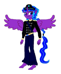 Size: 493x597 | Tagged: safe, artist:loomytyranny, alicorn, equestria girls, g4, 1000 hours in ms paint, alaskia, barefoot, feet, ice blue, png