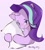 Size: 936x1049 | Tagged: safe, artist:mikey_pony, starlight glimmer, pony, unicorn, g4, hug, pillow, pillow hug, simple background, smiling, solo, white background