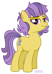 Size: 847x1200 | Tagged: safe, artist:jennieoo, oc, oc only, oc:shale blush, earth pony, pony, female, looking at you, mare, show accurate, simple background, solo, transparent background, vector