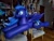 Size: 4000x3000 | Tagged: safe, artist:arniemkii, princess luna, alicorn, horse, inflatable pony, pony, unicorn, g4, blue eyeshadow, bootleg, eyeshadow, female, hongyi, inflatable, inflatable toy, inflation valve, irl, luna plushie, lying down, makeup, mare, photo, plushie, prone, seams, shelf, sploot