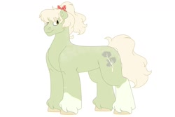 Size: 1280x854 | Tagged: safe, artist:itstechtock, oc, oc only, oc:cloudy cortland, earth pony, pony, female, mare, not granny smith, offspring, parent:big macintosh, parent:marble pie, parents:marblemac, simple background, solo, white background