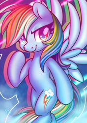 Size: 1600x2264 | Tagged: safe, artist:wavecipher, rainbow dash, pegasus, pony, g4, bipedal, female, looking at you, mare, solo