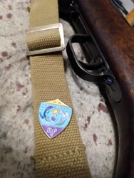 Size: 3120x4160 | Tagged: safe, /mlp/, gun, irl, photo, pin, rifle, sks, weapon