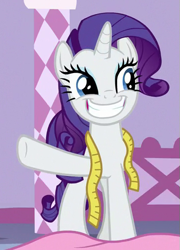 Size: 367x510 | Tagged: safe, screencap, rarity, pony, g4, the last problem, cropped, measuring tape, palindrome get, solo