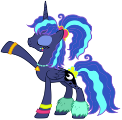 Size: 7100x7000 | Tagged: safe, artist:tardifice, princess luna, alicorn, pony, between dark and dawn, g4, 80s princess luna, absurd resolution, female, mare, simple background, solo, transparent background, vector