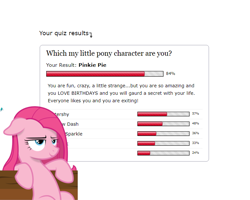 Size: 768x614 | Tagged: safe, pinkie pie, g4, confident, pinkamena diane pie, quiz, vector