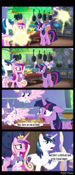 Size: 1288x3000 | Tagged: safe, edit, edited screencap, editor:teren rogriss, screencap, princess cadance, princess flurry heart, shining armor, twilight sparkle, alicorn, pony, unicorn, g4, my little pony best gift ever, comic, female, male, mare, messy mane, multeity, screencap comic, shining armor is a goddamn moron, similo duplexis, stallion, twilight sparkle (alicorn)