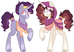 Size: 1017x720 | Tagged: safe, artist:ninjagobrony287, oc, oc:harver, oc:marjahn, pony, saddle arabian, unicorn, base used, brother and sister, female, horn, male, mare, offspring, parent:hoo'far, parent:saffron masala, parents:saf'far, siblings, simple background, stallion, transparent background, unicorn oc