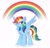 Size: 2048x1968 | Tagged: safe, artist:n in a, rainbow dash, pegasus, pony, g4, chest fluff, ear fluff, female, mare, rainbow, simple background, solo, spread wings, white background, wings