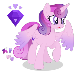 Size: 2400x2300 | Tagged: safe, artist:magicuniclaws, oc, oc only, alicorn, pony, female, high res, magical lesbian spawn, mare, offspring, parent:princess cadance, parent:starlight glimmer, simple background, solo, transparent background