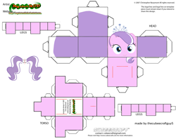 Size: 2979x2354 | Tagged: safe, part of a set, diamond tiara, earth pony, pony, g4, craft, cubeecraft, female, filly, high res, missing cutie mark, papercraft, printable, solo