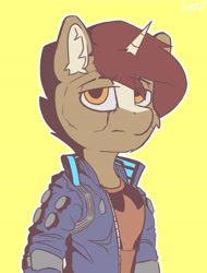 Size: 3113x4096 | Tagged: safe, artist:avery-valentine, pony, unicorn, cyberpunk