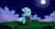 Size: 7559x4157 | Tagged: safe, artist:background basset, lyra heartstrings, pony, unicorn, fanfic:background pony, g4, bush, clothes, dig the swell hoodie, female, hoodie, mare, moon, night, solo, tired, wind
