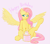 Size: 927x808 | Tagged: safe, artist:owlnon, fluttershy, pegasus, pony, g4, blushing, cake, food, solo, strategically covered