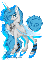 Size: 1280x1774 | Tagged: safe, artist:nightbootypaw, oc, oc only, oc:moonbeam zodiac, alicorn, pony, female, mare, simple background, solo, transparent background, two toned wings, wings