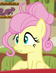 Size: 508x656 | Tagged: safe, screencap, fluttershy, pony, flutter brutter, g4, alternate hairstyle, cropped, solo