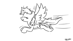 Size: 1200x675 | Tagged: safe, artist:pony-berserker, oc, oc only, unnamed oc, pegasus, pony, flying, wings