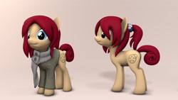Size: 1920x1080 | Tagged: safe, artist:whiteskypony, oc, oc only, earth pony, pony, 3d, clothes, female, mare, solo