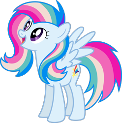 Size: 7656x7704 | Tagged: safe, artist:shootingstarsentry, oc, oc only, oc:rainbow comet, pegasus, pony, absurd resolution, female, mare, offspring, parent:rainbow dash, parent:soarin', parents:soarindash, simple background, solo, transparent background