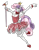 Size: 1000x1278 | Tagged: safe, artist:baron engel, color edit, edit, sweetie belle, unicorn, anthro, unguligrade anthro, g4, breasts, cardcaptor sakura, colored, crossover, female, magical girl, magical girl outfit, mare, older, older sweetie belle, paraskirt, pencil drawing, sealing wand, simple background, solo, story in the source, traditional art, transparent background